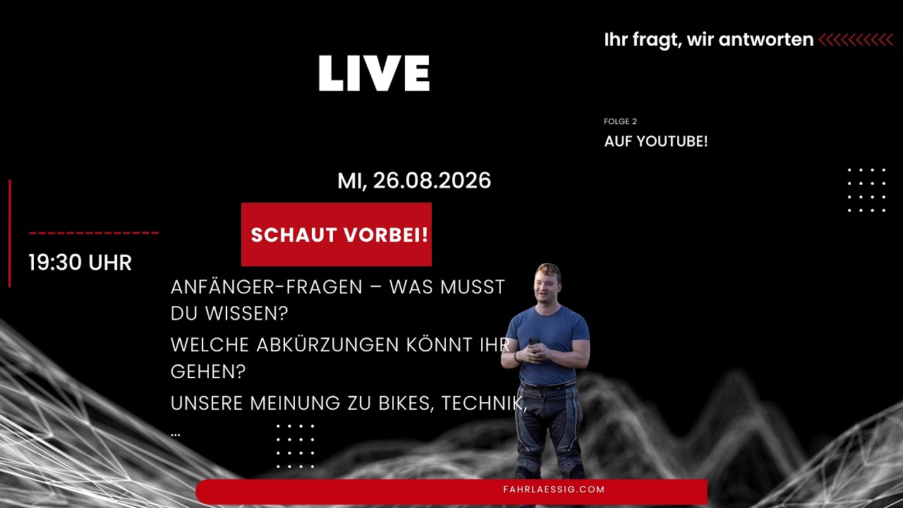 Livestream Folge 2 Thumbnail: Ist 75 zu spät für den Motorradschein?