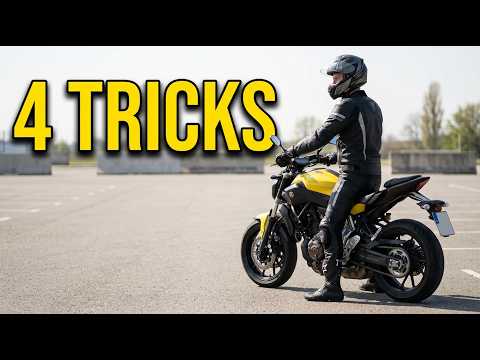 Übung der Woche: Auf dem Motorrad turnen