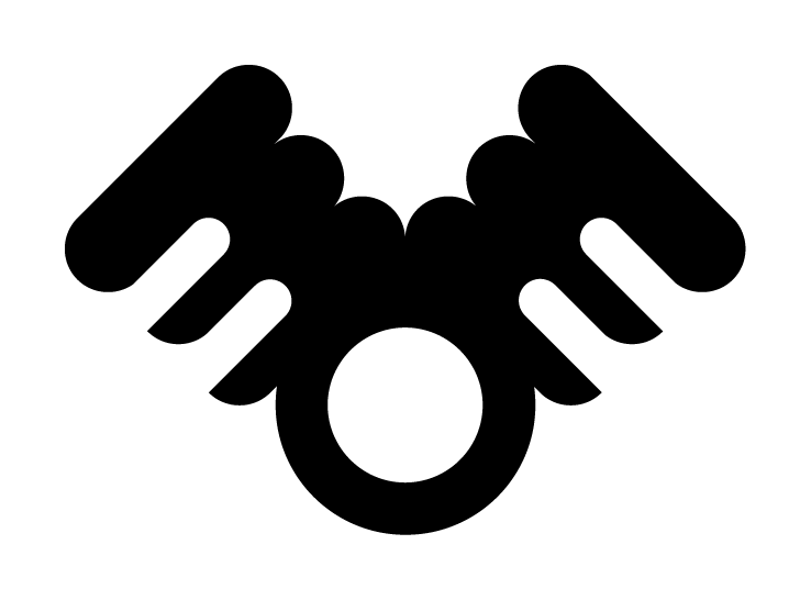 Logo Fahrlaessig Motorrad Schwarz Icon